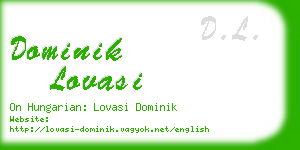 dominik lovasi business card